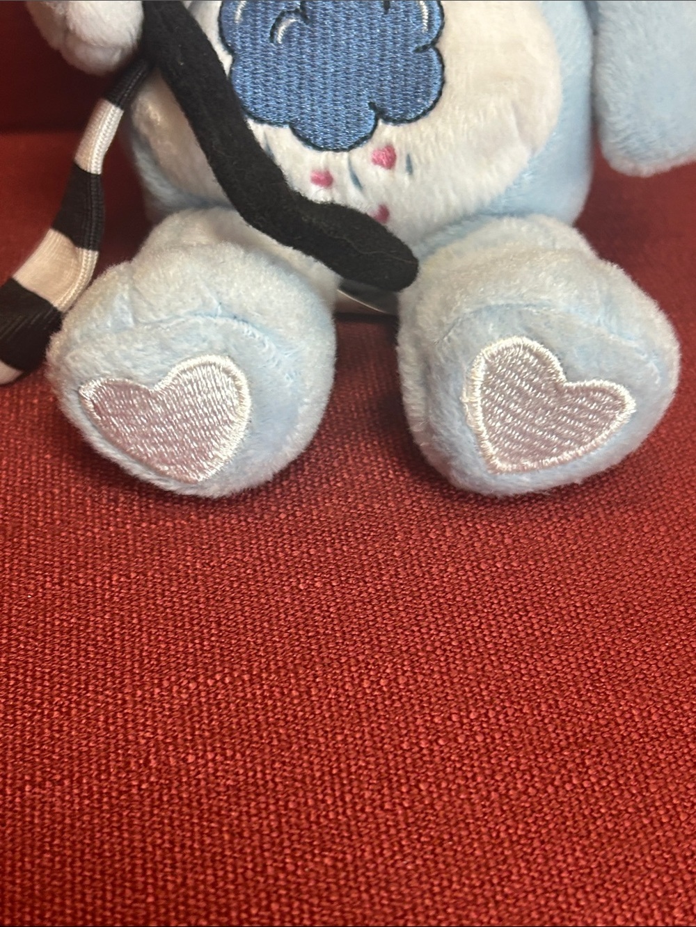 Rare Hard to Find Y2K NWT Care Bear Grumpy Bear Black Umbrella & Scarf 2006 8” - Picture 12 of 13